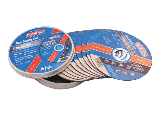 Faithfull 115mm (4.5in) Inox Discs