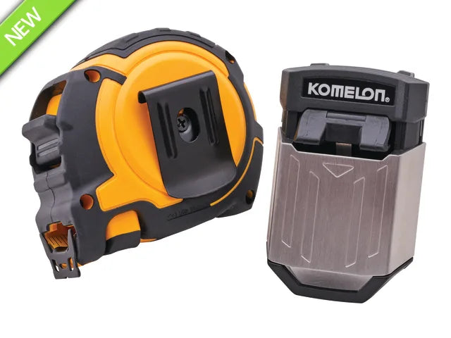 Komelon 8m (26ft) Contractors Tape With Free Belt Clip