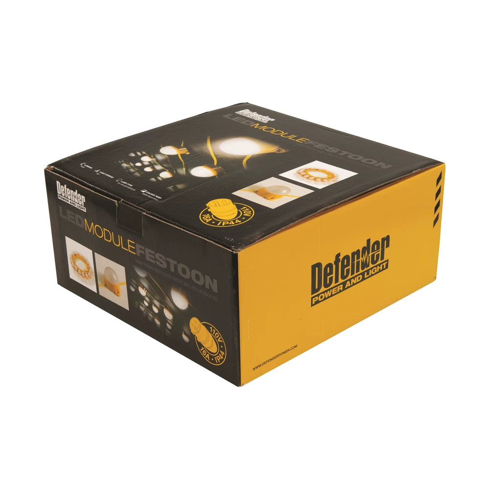 Defender 100W LED Encapsulated Festoon String Lights 50m