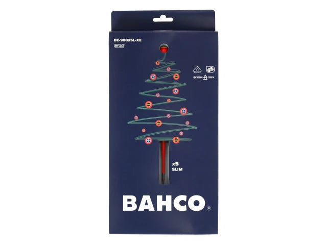 Bahco BE-9882SL ERGO™ Slim VDE Insulated Screwdriver Set, 5 Piece