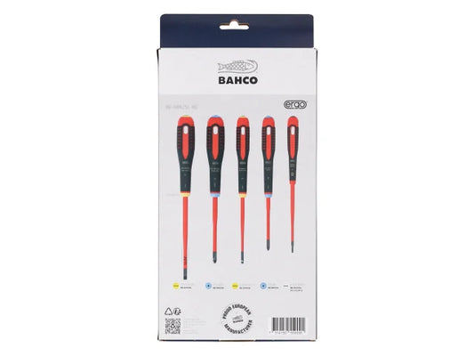 Bahco BE-9882SL ERGO™ Slim VDE Insulated Screwdriver Set, 5 Piece
