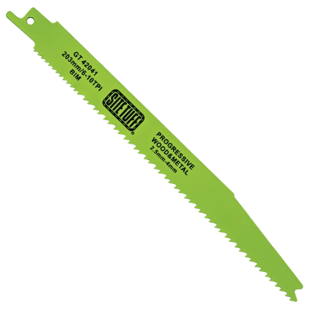 Progressive Wood & Metal Cutting Recip Blades - 203mm/6-10TPI