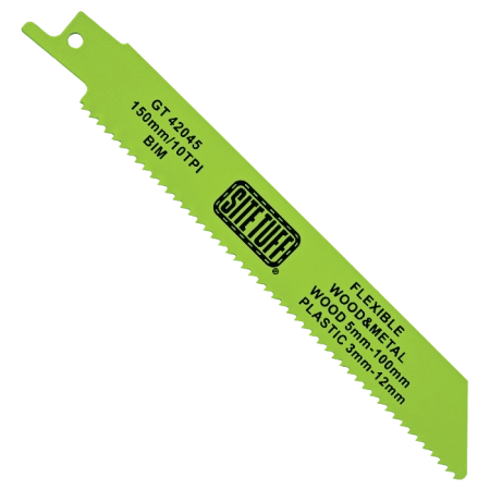 Flexible Wood & Metal Cutting Recip Blades - 150mm/10TPI