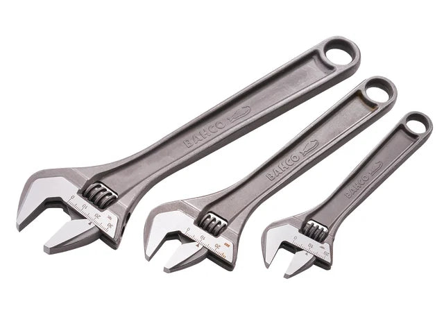 XMS24ADJUST Bahco 3 Piece Adjustable Wrench Set