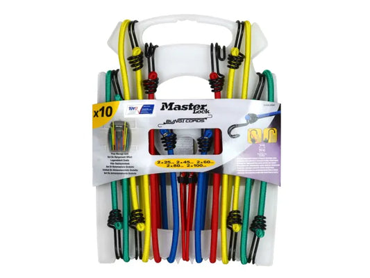 XMS24BUNGEE Master Lock 10 Piece Bungee Set