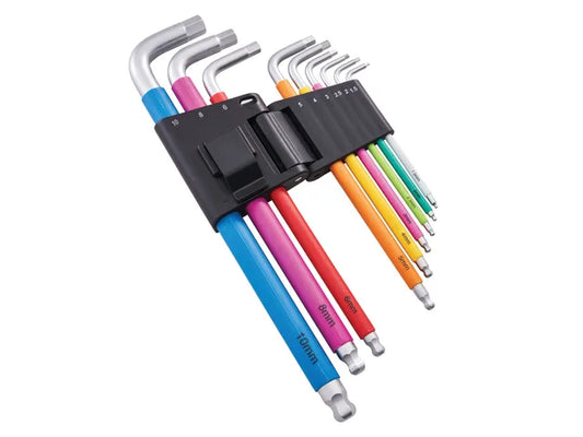 XMS24HEXKEYS Faithfull 9 Piece Colour Coded Hex Key Set