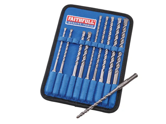 XMS24SDSSET Faithfull 10 Piece SDS Drill Bit Set