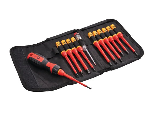 XMS24VDEKIT Faithfull 13 Piece Quick Change VDE Screwdriver Set