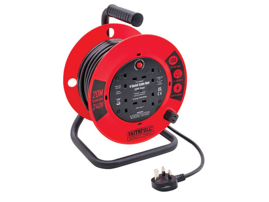 Faithfull 20M Cable Reel 13A
