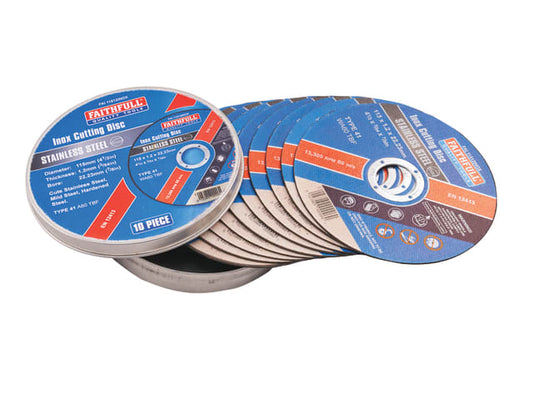 Faithfull 115mm (4.5in) Inox Discs