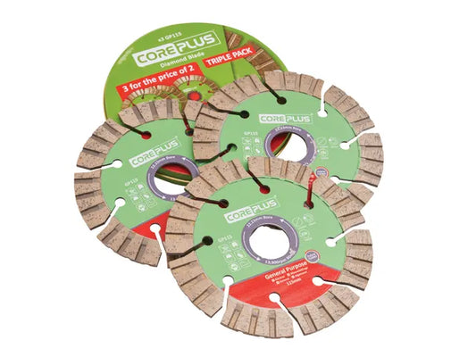 Coreplus115mm Diamond Blade Triple Pack