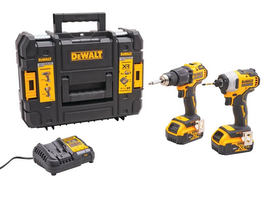 DeWalt 18V Combi Drill & Impact Driver with 2 X 5Ah Li-ion Batteries - CHECK STORE