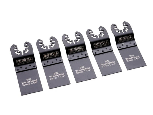 Faithfull 5 Piece Multi-Tool Blade Set