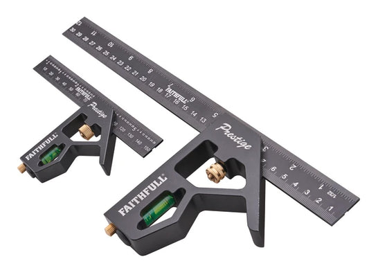 Faithfull 150mm (6in) & 300mm (12in) Combi Square Set